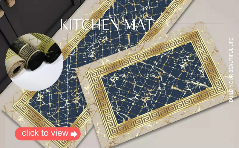Water Absorbent Bathroom Mat Kitchen Floor Mat Non-slip Bath Rug Luxury Door Mat Decoration Home Footmat Washing Machine Top Mat