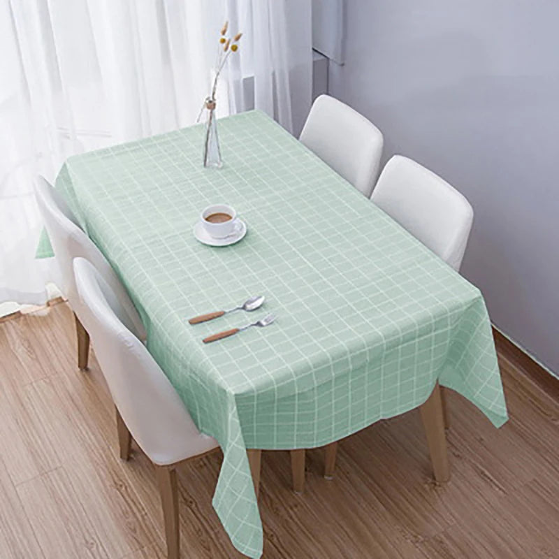 137X90CM PEVA Waterproof Oilproof Tablecloth Table Cloth Plaid Pattern Table Cover For Party Outdoor Picnic Cloth