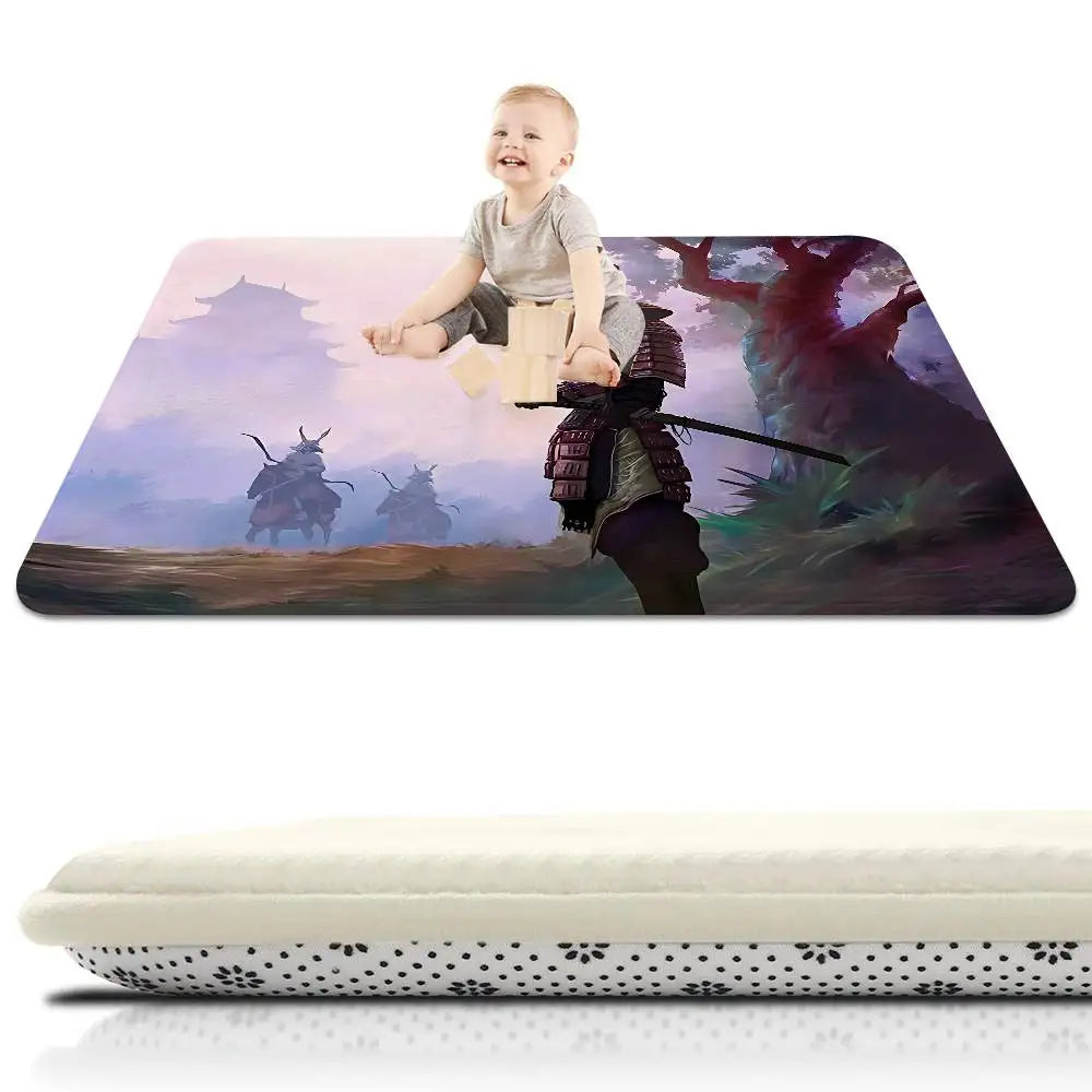 Samurai Floor Mat Bathroom Absorbent Mat Simple Door Dirt-resistant