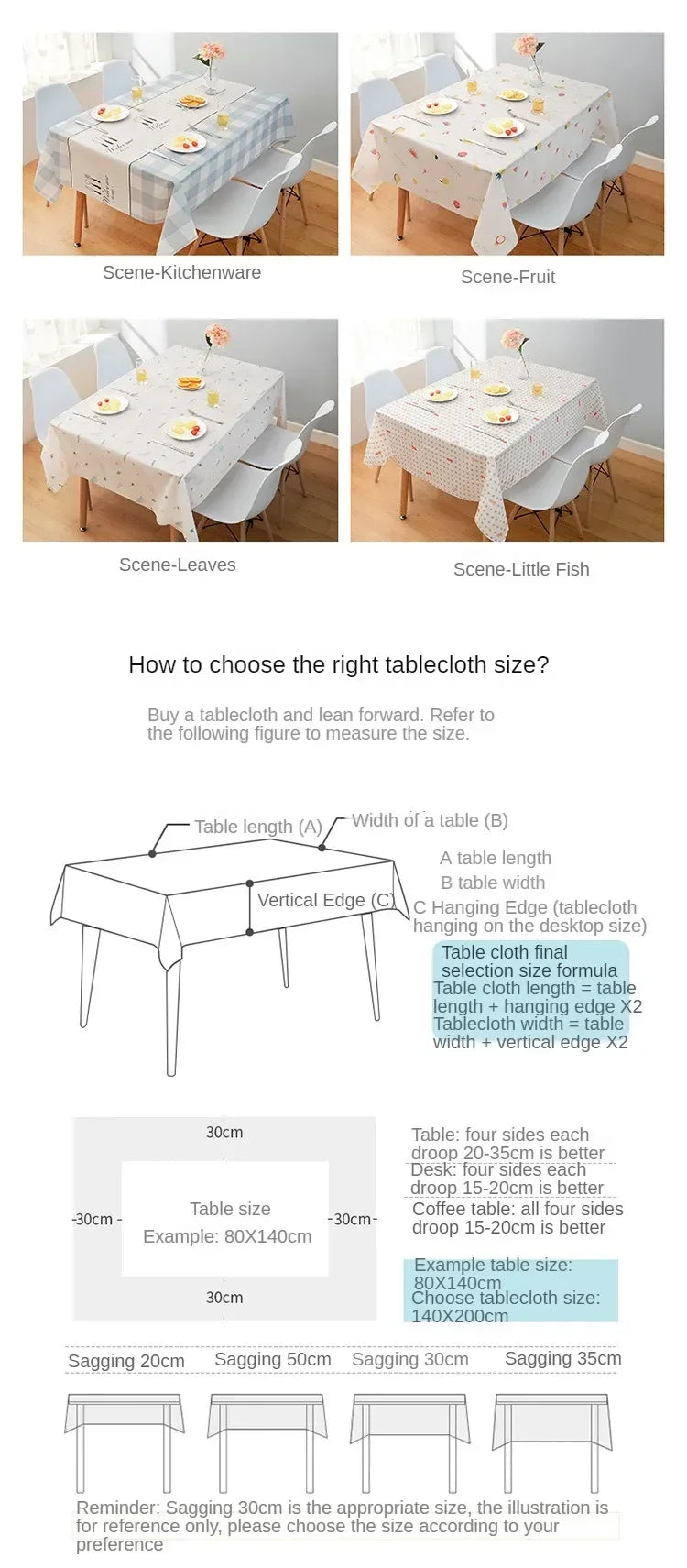 New Rectangular Household Tablecloth Simple and Dirt Resistant Waterproof