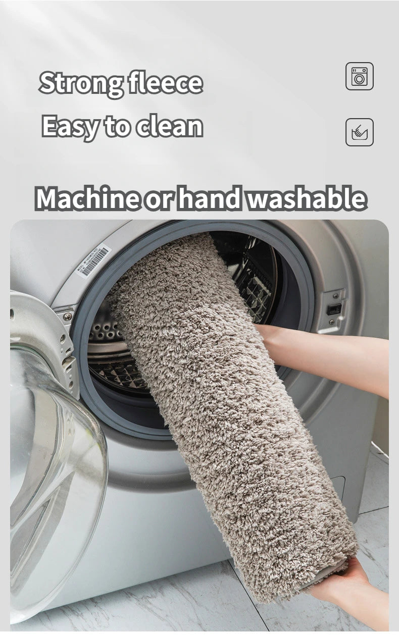 Household Bathroom Foot Mat Thicken Solid Colour Simple Bathroom