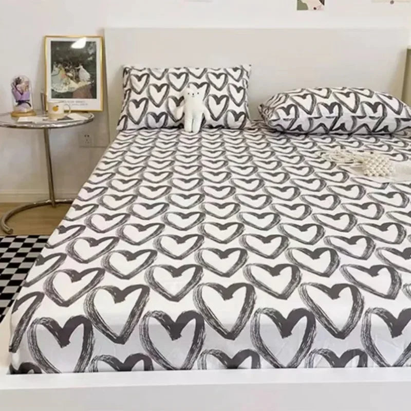 New 150X200cm Bed Sheet Product 100%Cotton Printing Bed Mattress With Four