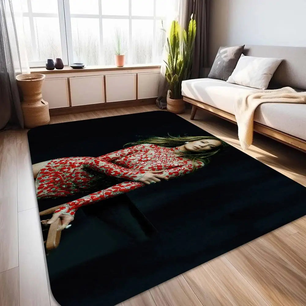 J-Jennifer Lopez Actor Singer Floor Mat Rectangle Anti-slip Home Soft