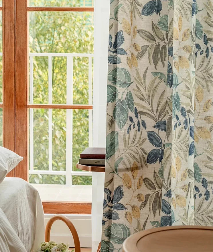 Curtains for Living Dining Room Bedroom  Autumn Maple Leaves American