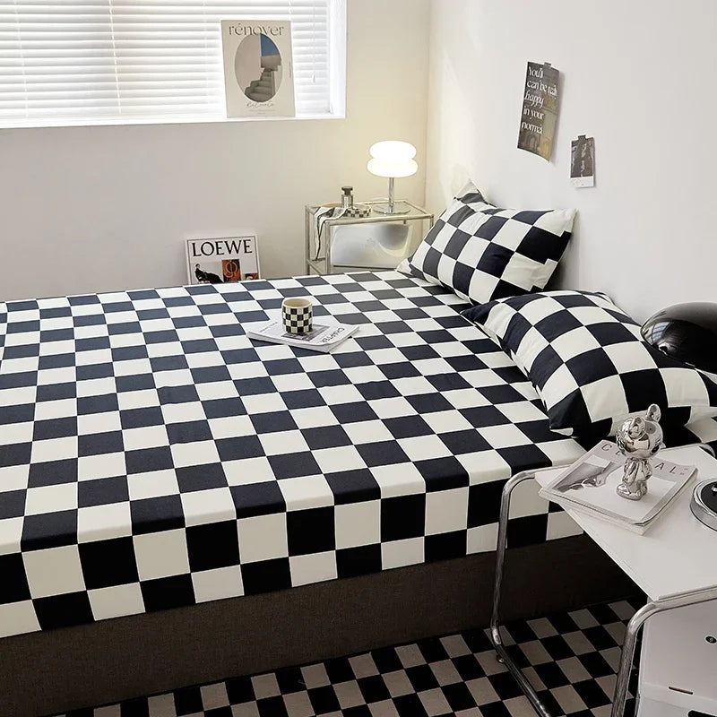 High Quality White Bed Sheet with Elastic Band Single/Queen/King Size