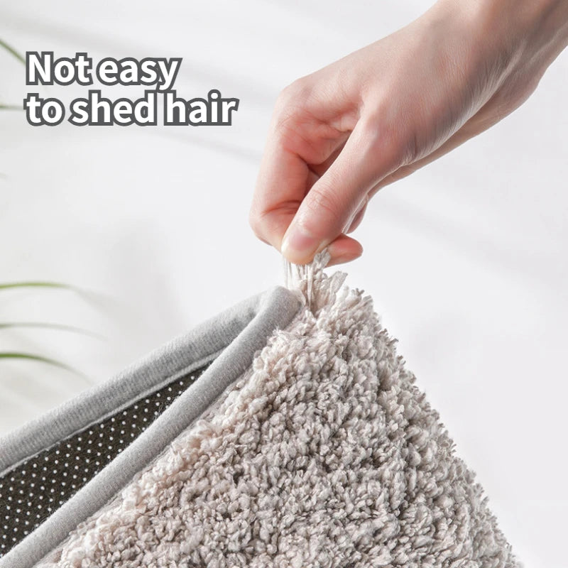 Household Bathroom Foot Mat Thicken Solid Colour Simple Bathroom