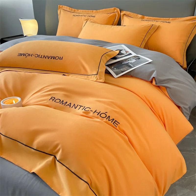 1 Set Cotton Bedding Set with Duvet Cover Bed Sheet Pillowcase Luxury