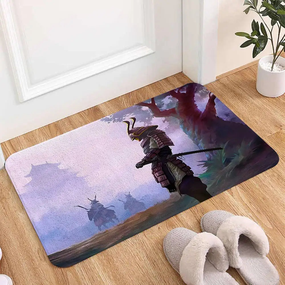 Samurai Floor Mat Bathroom Absorbent Mat Simple Door Dirt-resistant