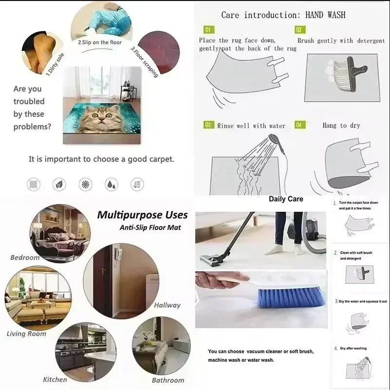 The Dentist Tooth Floor Mat Graphic Printed Flannel Doormats for