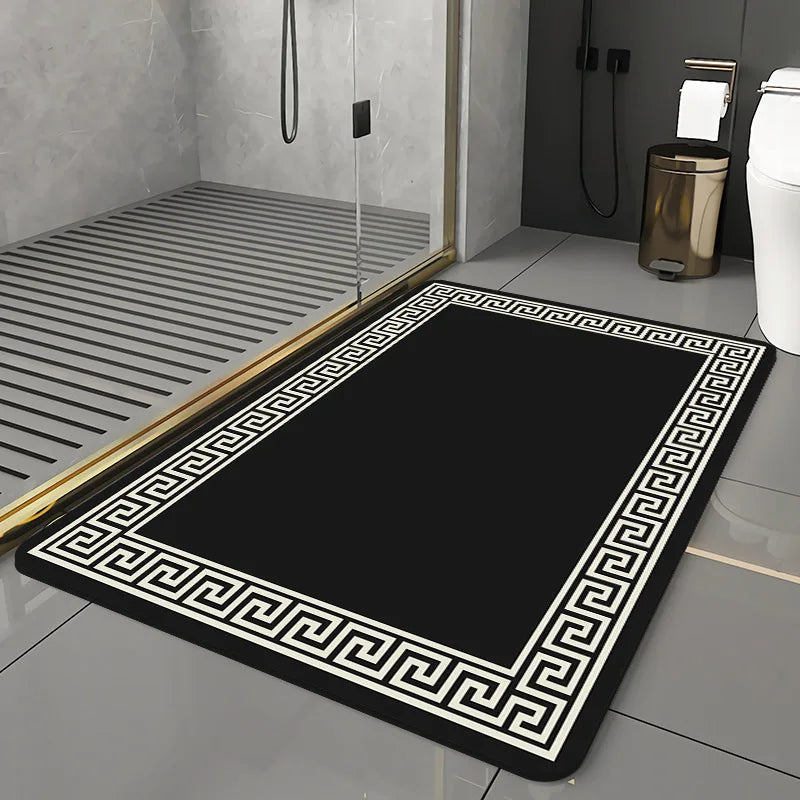 Water Absorbent Bathroom Mat Kitchen Floor Mat Non-slip Bath Rug Luxury Door Mat Decoration Home Footmat Washing Machine Top Mat
