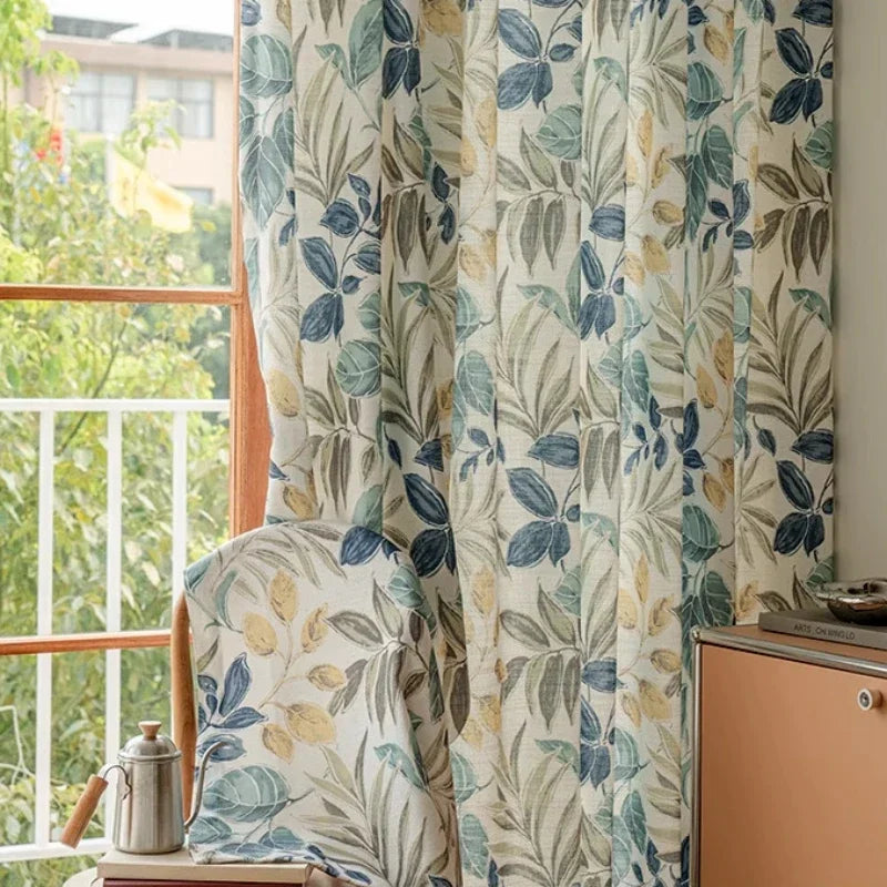 Curtains for Living Dining Room Bedroom  Autumn Maple Leaves American