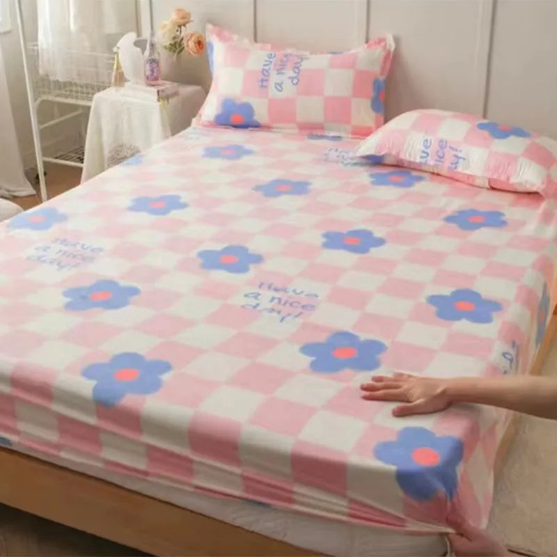 New 150X200cm Bed Sheet Product 100%Cotton Printing Bed Mattress With Four