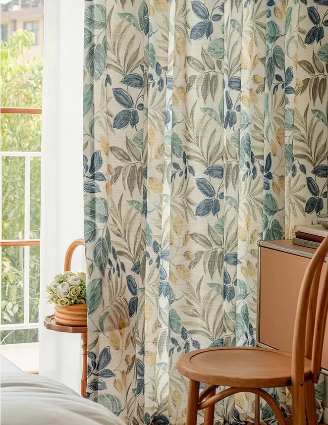 Curtains for Living Dining Room Bedroom  Autumn Maple Leaves American