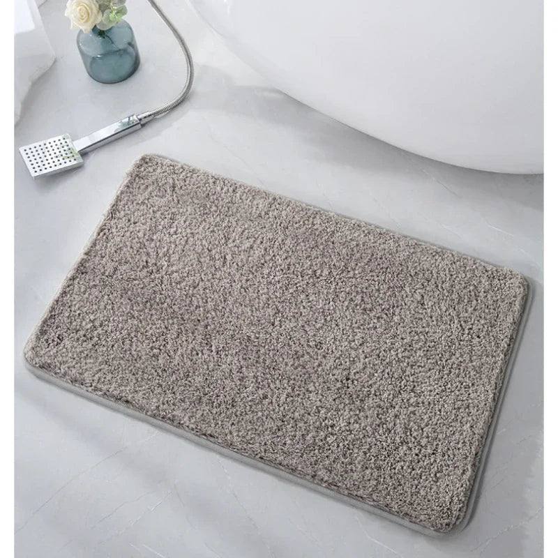 Household Bathroom Foot Mat Thicken Solid Colour Simple Bathroom