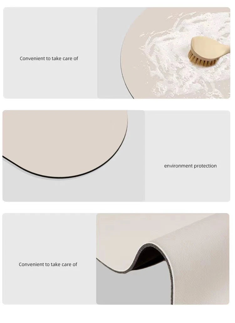 Super Absorbent Bathroom Mat Non-Slip Diatom Mud Toilet Pad