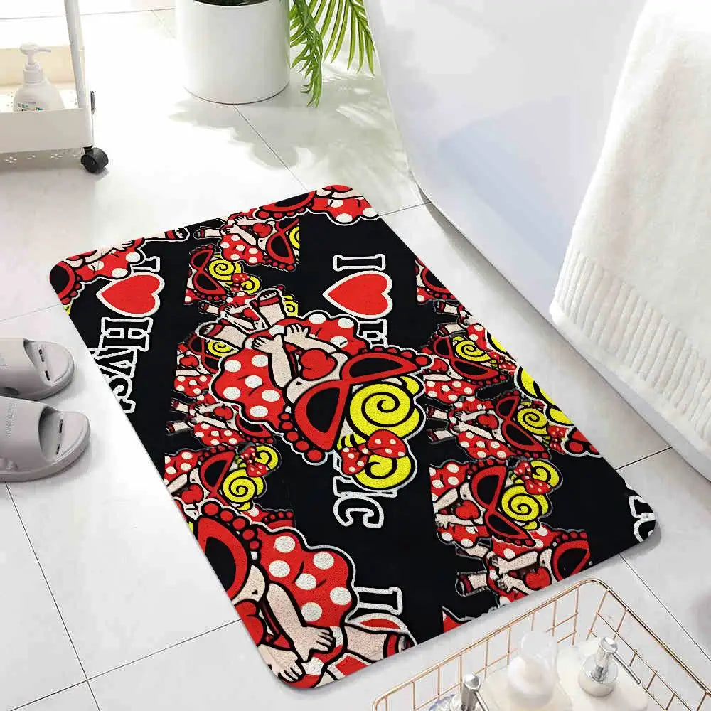Fashion H-Hysteric Mini Floor Mat Bathroom Absorbent Mat Simple Door