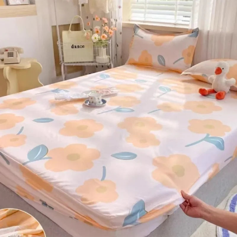 New 150X200cm Bed Sheet Product 100%Cotton Printing Bed Mattress With Four