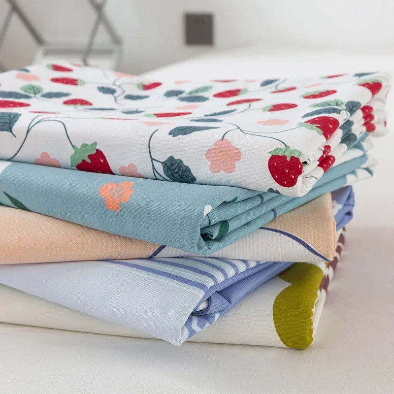 Soft 100% Cotton Coarse Cloth Bed Sheet Thick Sleep Naked Single Double Bedsheet