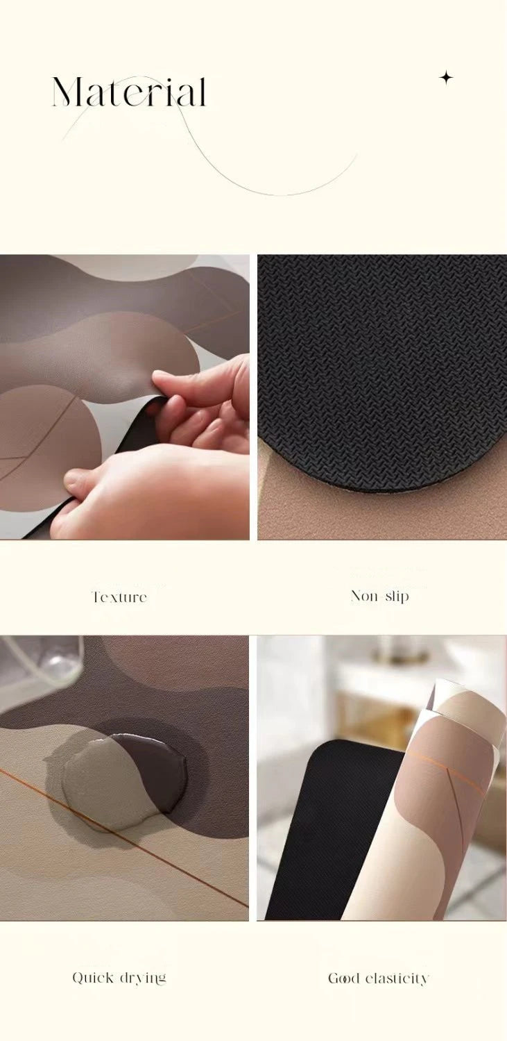 Super Absorbent Bathroom Mat Non-Slip Diatom Mud Toilet Pad