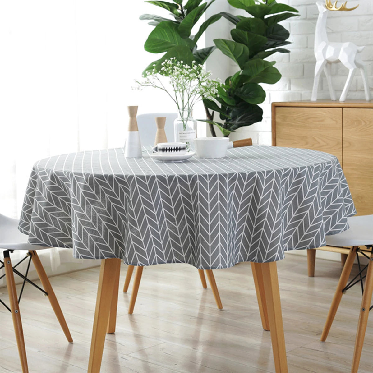 Round Tablecloth Washable Table Cloth Decorative Table Cover for Wedding