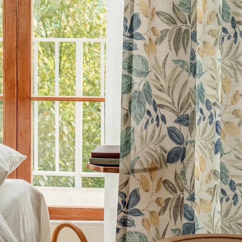 Curtains for Living Dining Room Bedroom  Autumn Maple Leaves American