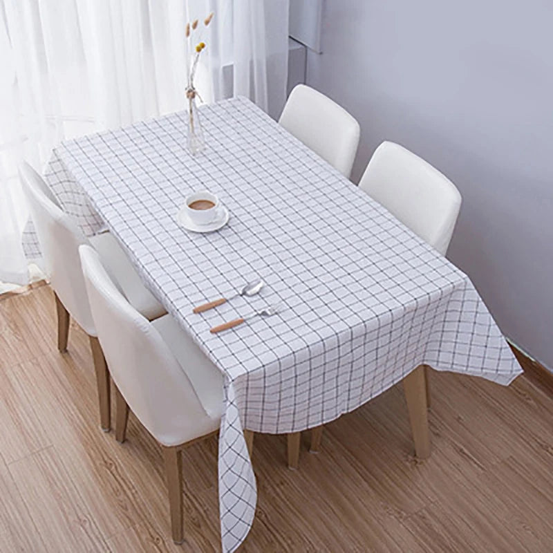 137X90CM PEVA Waterproof Oilproof Tablecloth Table Cloth Plaid Pattern Table Cover For Party Outdoor Picnic Cloth
