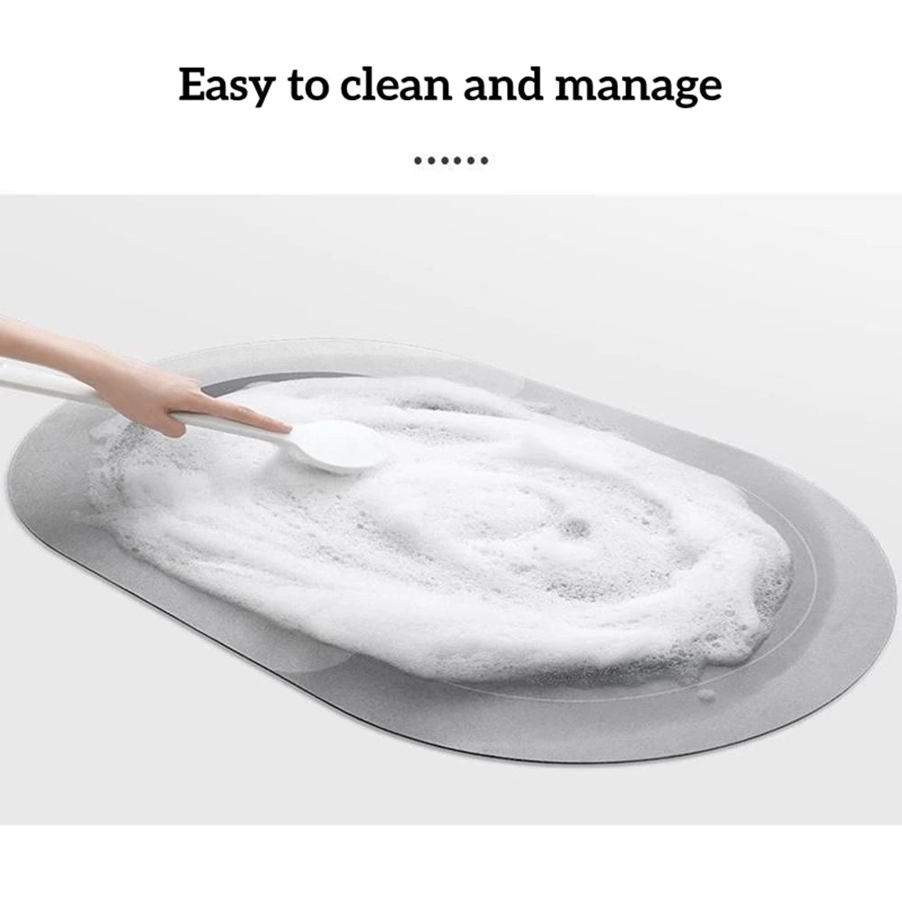 Super Absorbent Bathroom Mat Non-Slip Diatom Mud Toilet Pad