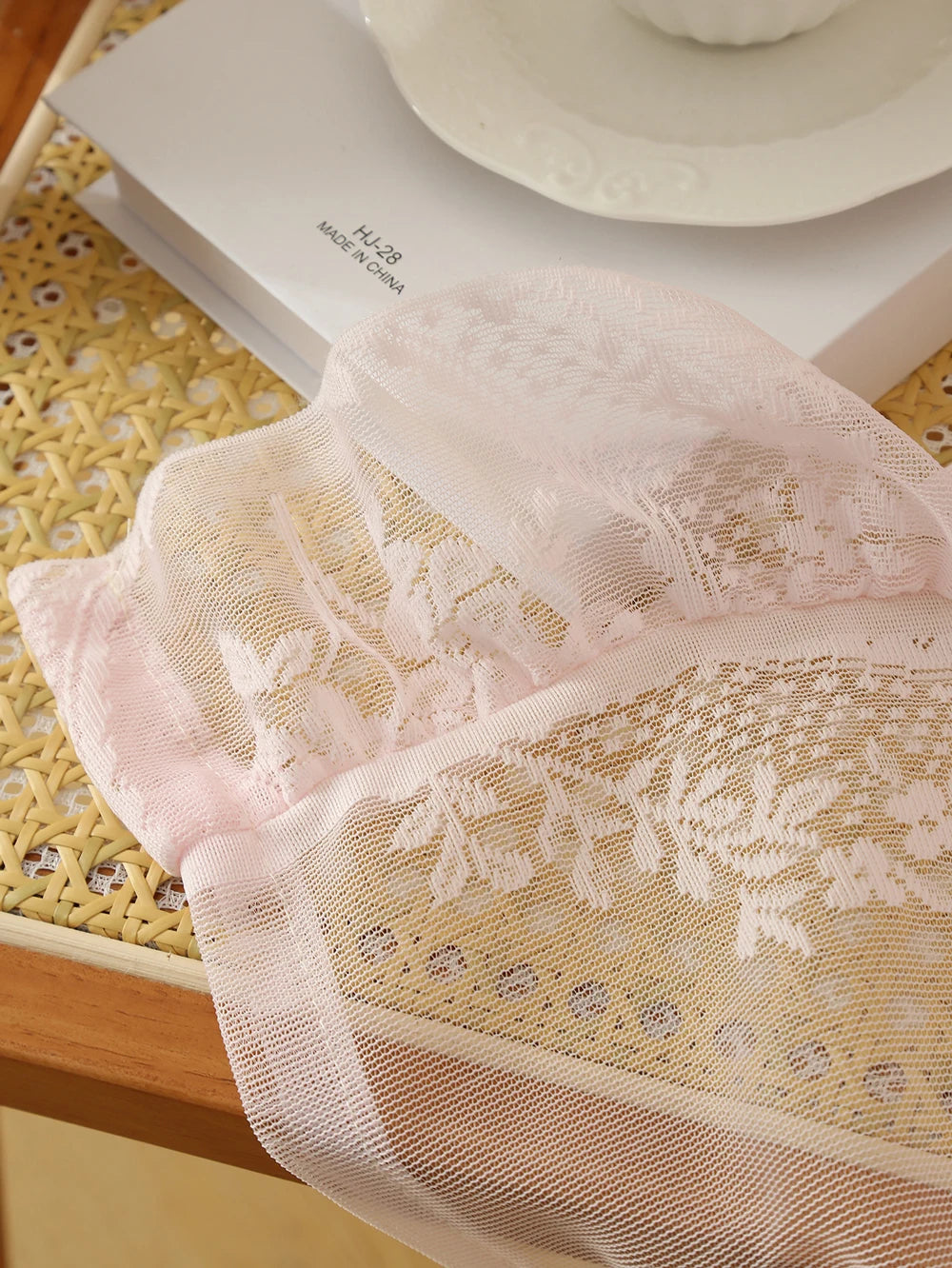 Lace Sheer Curtains with Scallop Ruffle Edge for Living Room Farmhouse