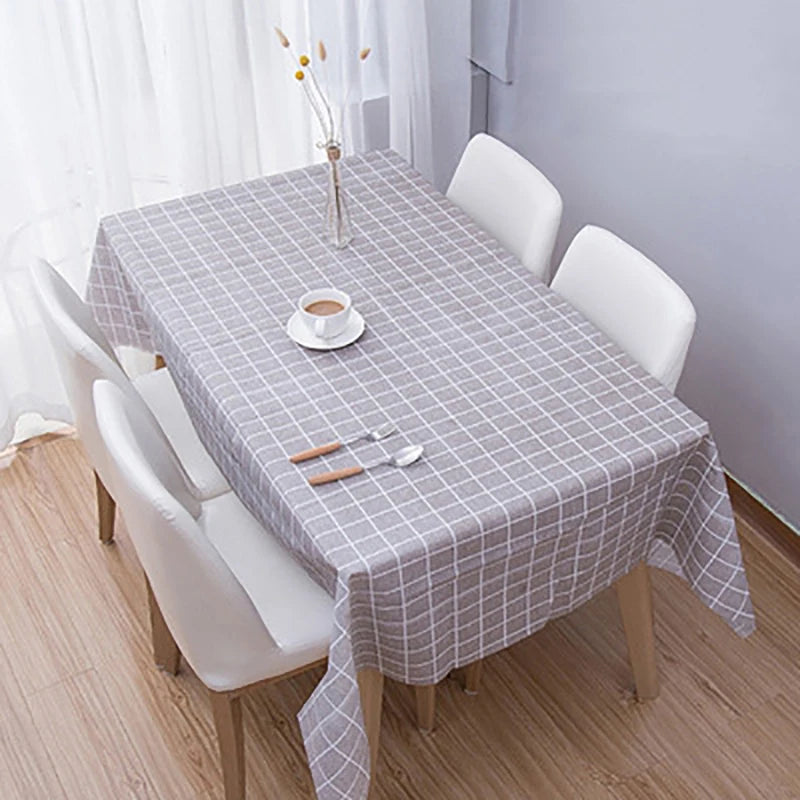 137X90CM PEVA Waterproof Oilproof Tablecloth Table Cloth Plaid Pattern Table Cover For Party Outdoor Picnic Cloth