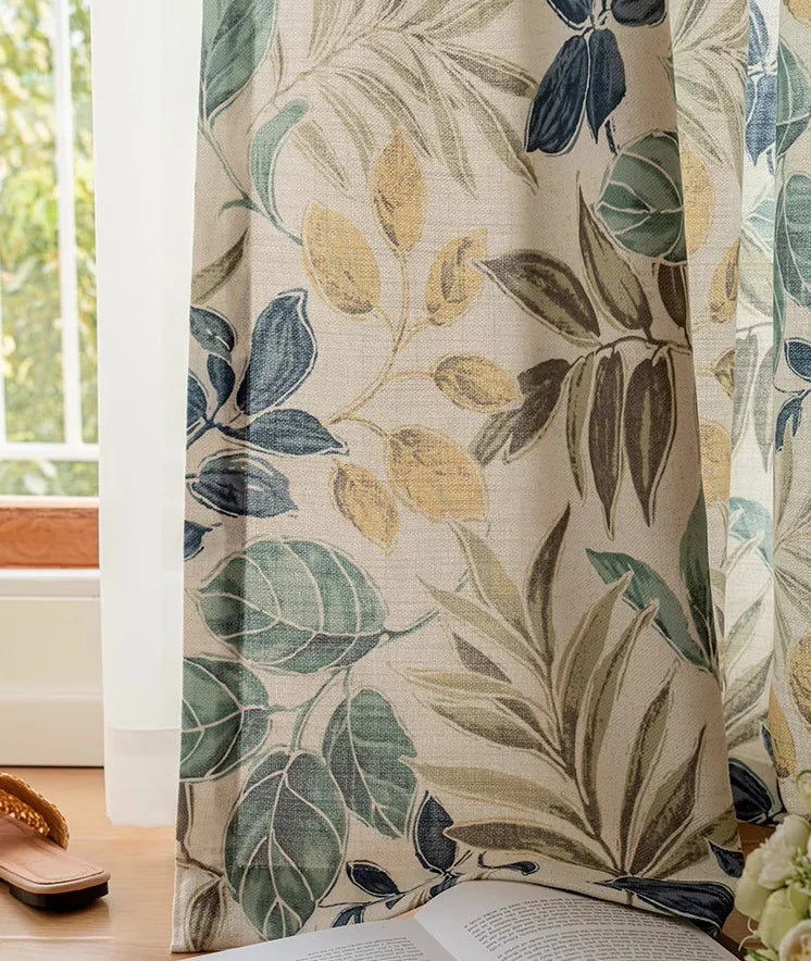 Curtains for Living Dining Room Bedroom  Autumn Maple Leaves American