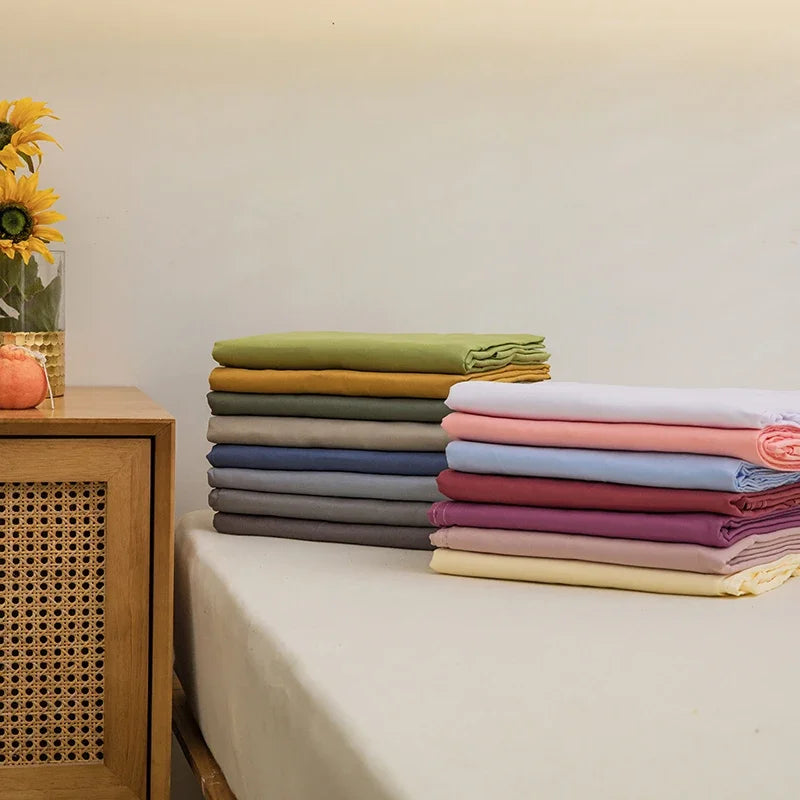 Soft Home Bed Linen Sheets Bed Flat Sheet for Double Bed Plain
