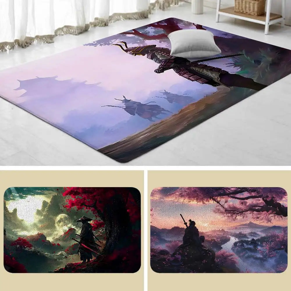 Samurai Floor Mat Bathroom Absorbent Mat Simple Door Dirt-resistant