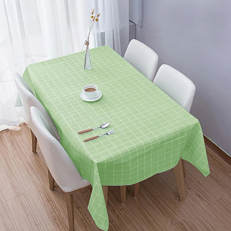 137X90CM PEVA Waterproof Oilproof Tablecloth Table Cloth Plaid Pattern Table Cover For Party Outdoor Picnic Cloth