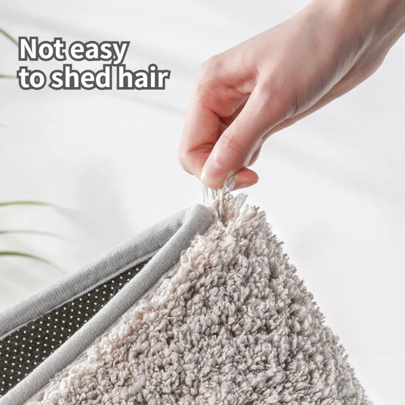 Household Bathroom Foot Mat Thicken Solid Colour Simple Bathroom