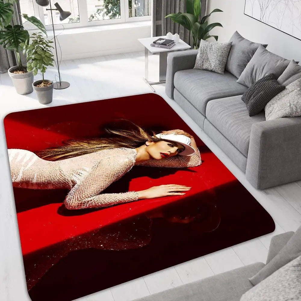J-Jennifer Lopez Actor Singer Floor Mat Rectangle Anti-slip Home Soft