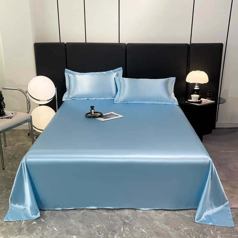 Satin Sheets Hotel Luxury Silky 1pcs King Queen Size Luxury Bedspread