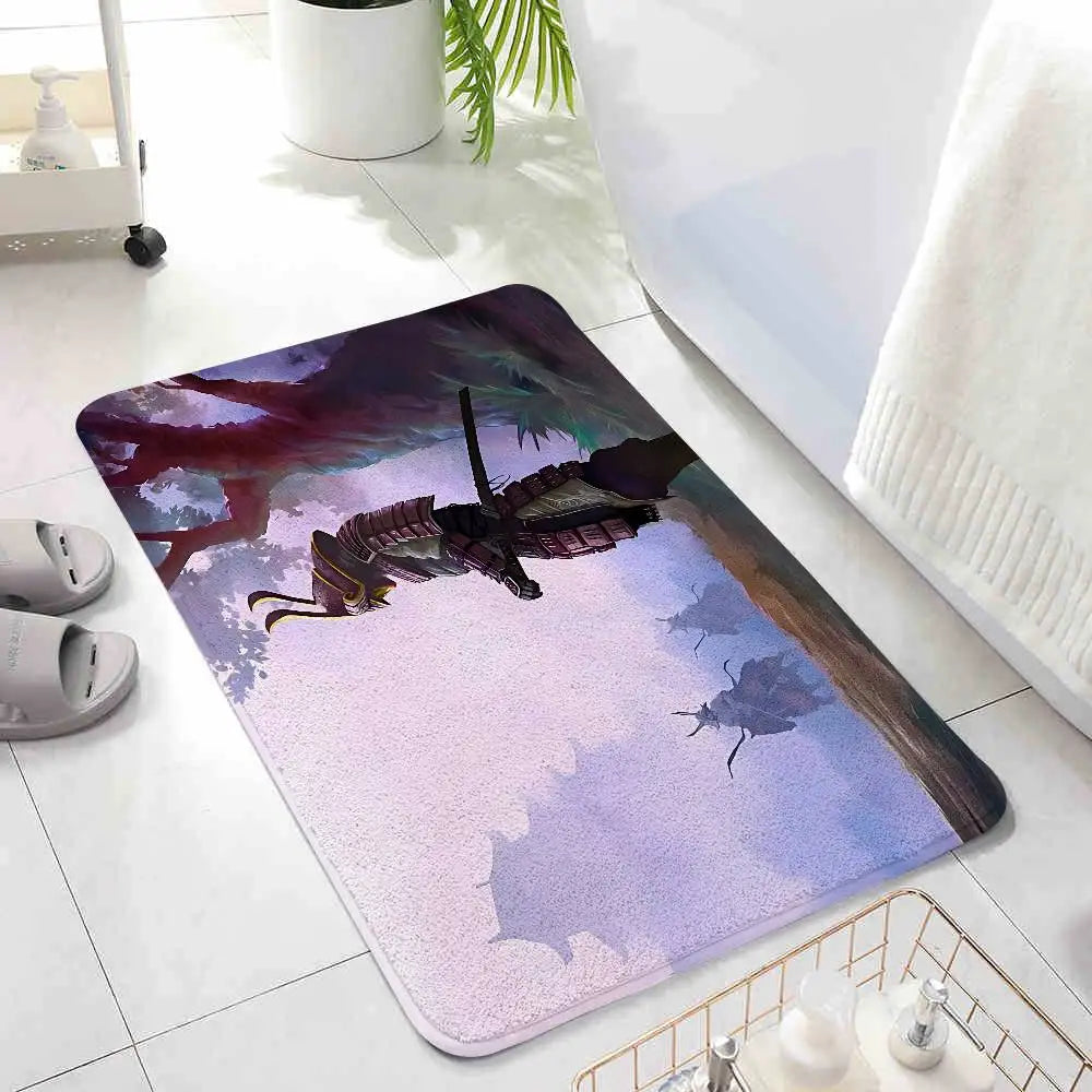 Samurai Floor Mat Bathroom Absorbent Mat Simple Door Dirt-resistant