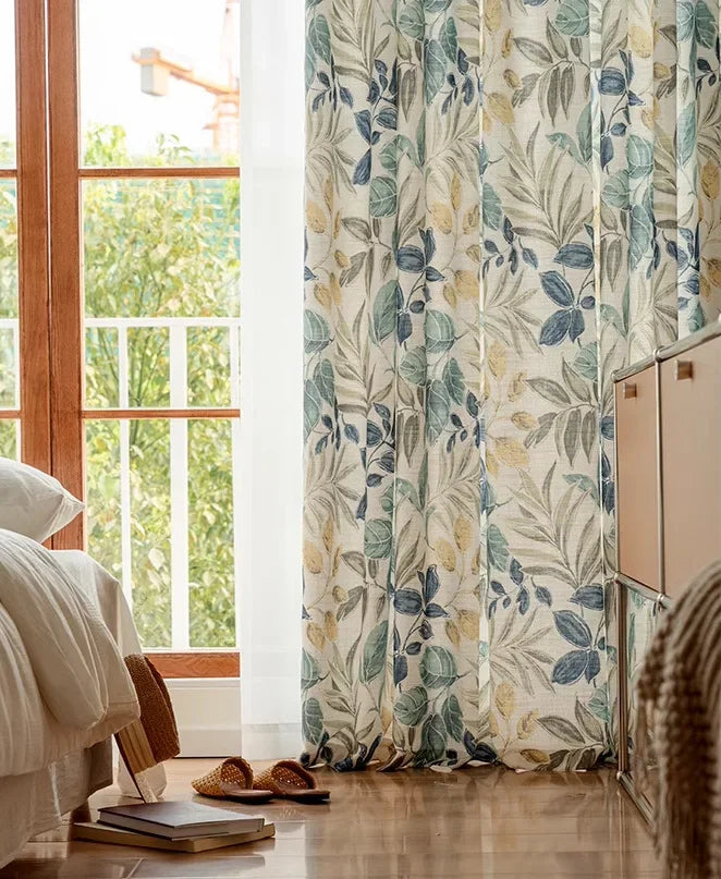 Curtains for Living Dining Room Bedroom  Autumn Maple Leaves American