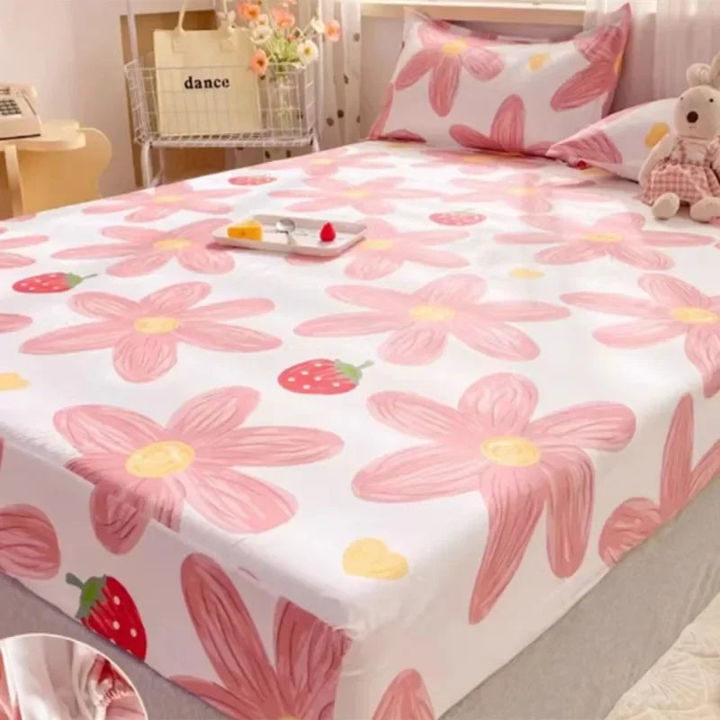 New 150X200cm Bed Sheet Product 100%Cotton Printing Bed Mattress With Four