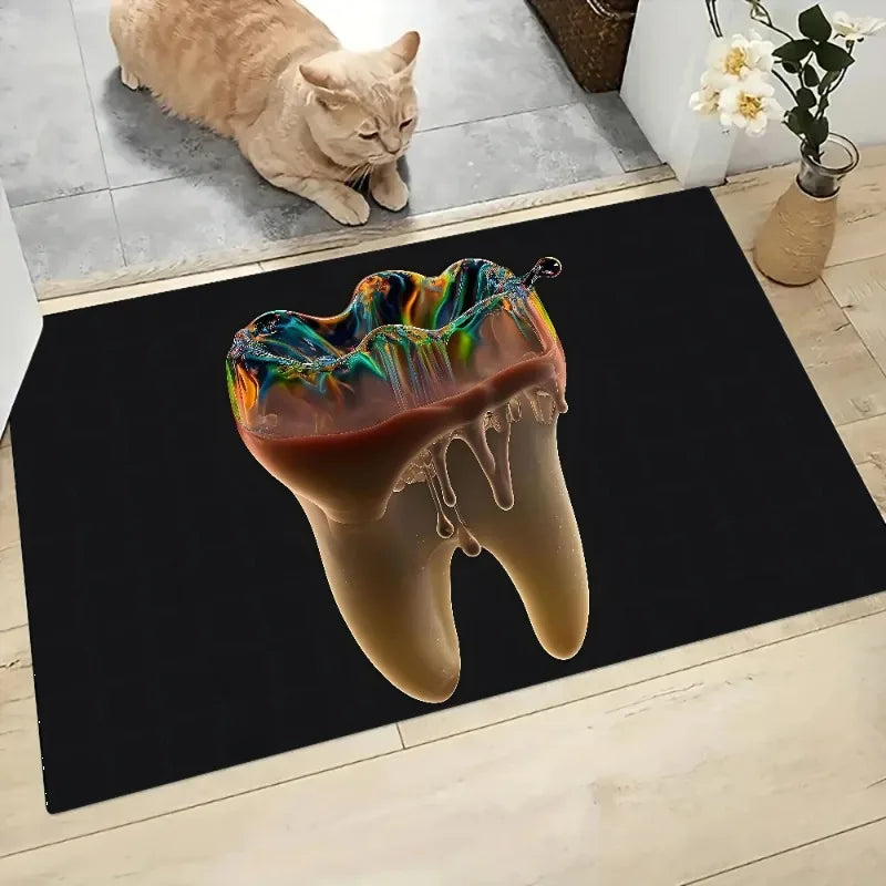 The Dentist Tooth Floor Mat Graphic Printed Flannel Doormats for
