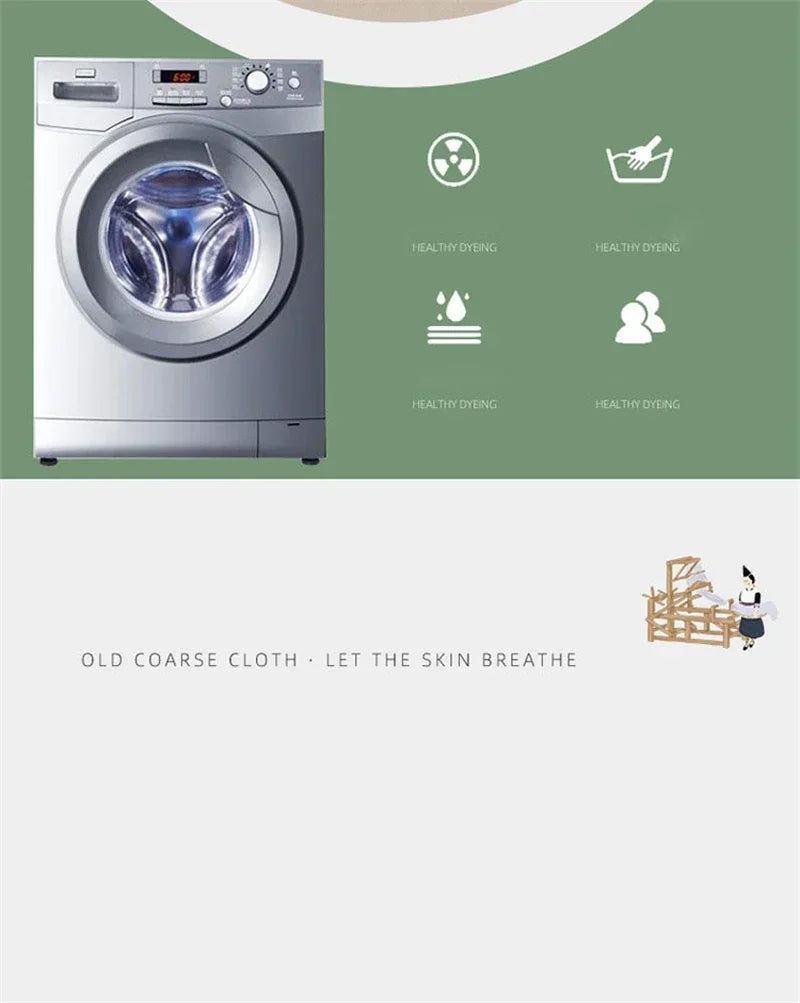 Soft 100% Cotton Coarse Cloth Bed Sheet Thick Sleep Naked Single Double Bedsheet