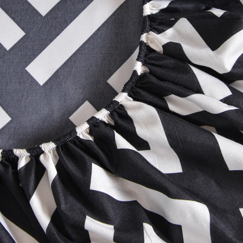 Simple Style Bedsheet Breathable Bed Cover Fitted Sheet with Elastic