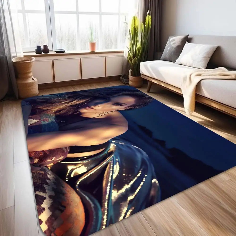 J-Jennifer Lopez Actor Singer Floor Mat Rectangle Anti-slip Home Soft