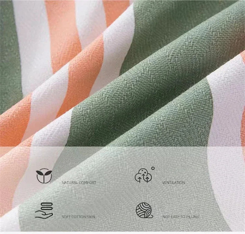 Soft 100% Cotton Coarse Cloth Bed Sheet Thick Sleep Naked Single Double Bedsheet