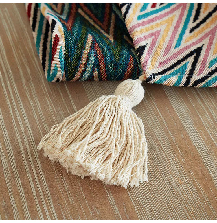 American Striped Table Runner Bohemian Tassel Table Runners Home