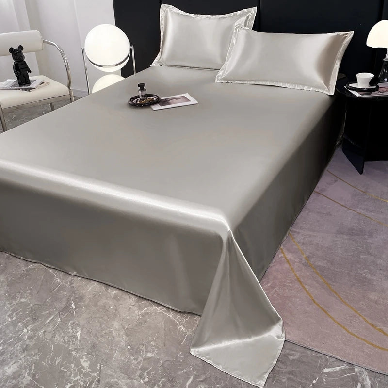 Satin Sheets Hotel Luxury Silky 1pcs King Queen Size Luxury Bedspread