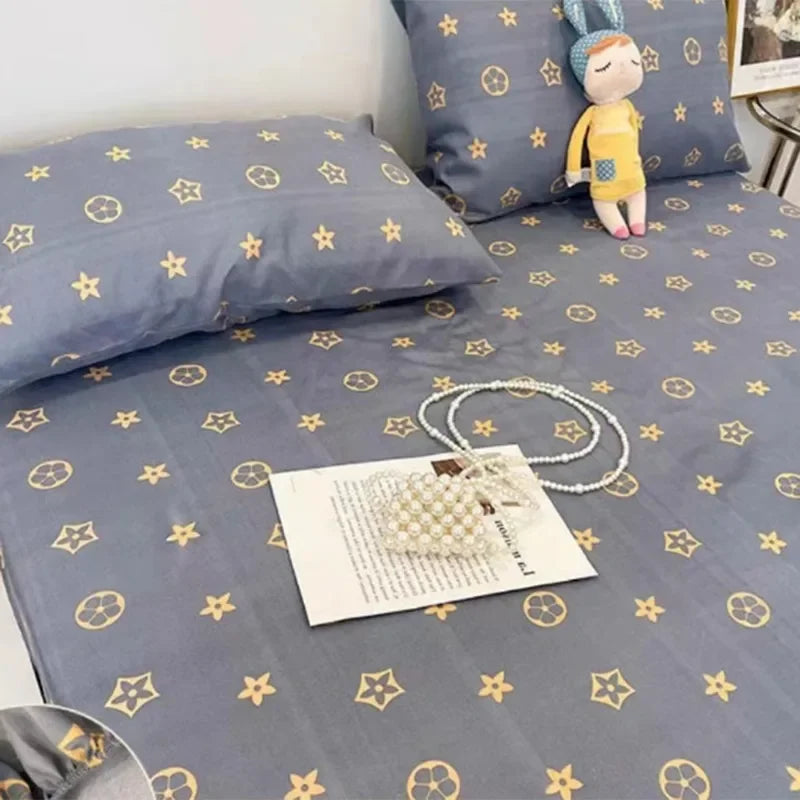 New 150X200cm Bed Sheet Product 100%Cotton Printing Bed Mattress With Four