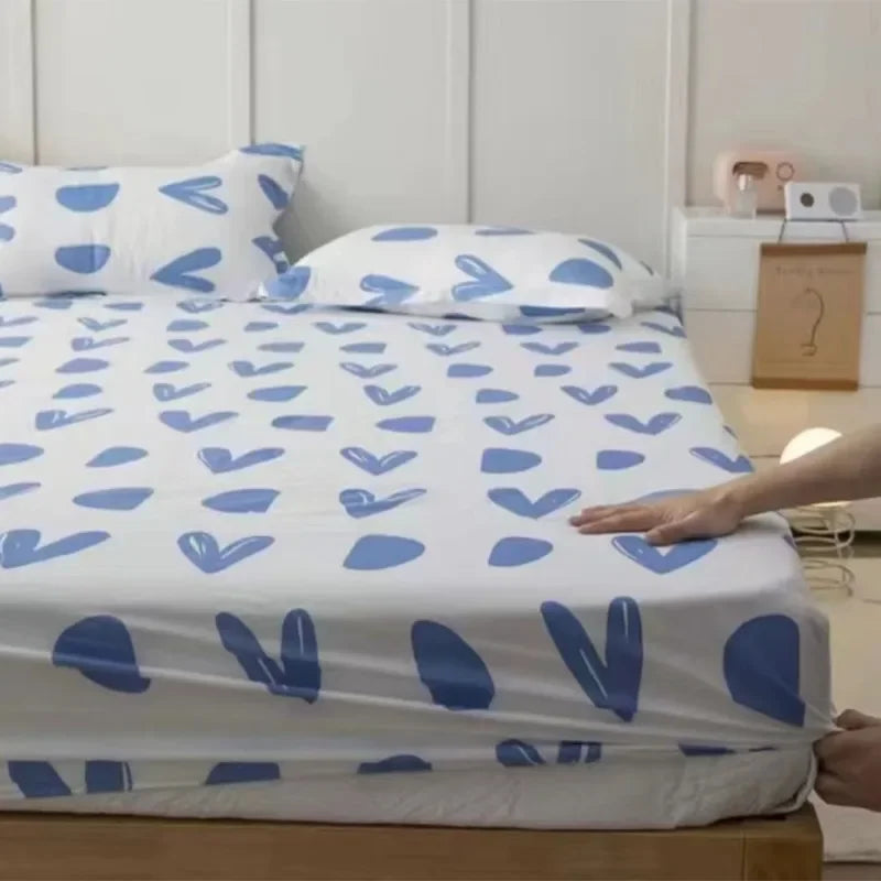 New 150X200cm Bed Sheet Product 100%Cotton Printing Bed Mattress With Four