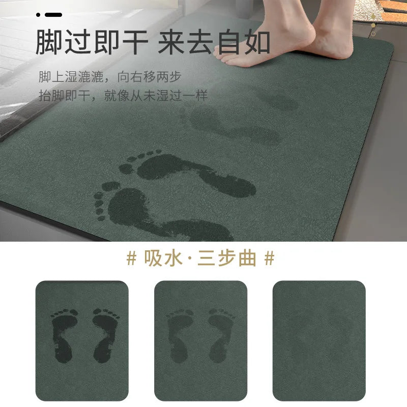 Bathroom Mats Diatomaceous Soft Mats Bathroom Quick Dry Water-absorbing Mats