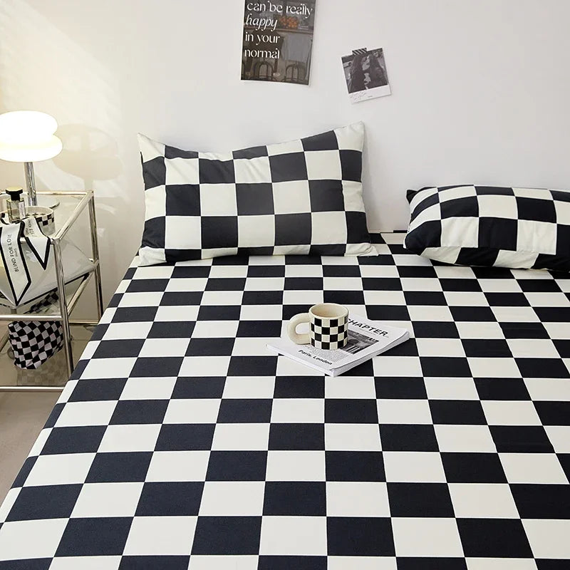 High Quality White Bed Sheet with Elastic Band Single/Queen/King Size